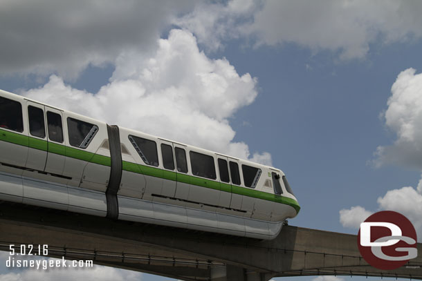 The only resort line monorail to pass us.  I think it would have taken about the same time to take the monorail as the walk.