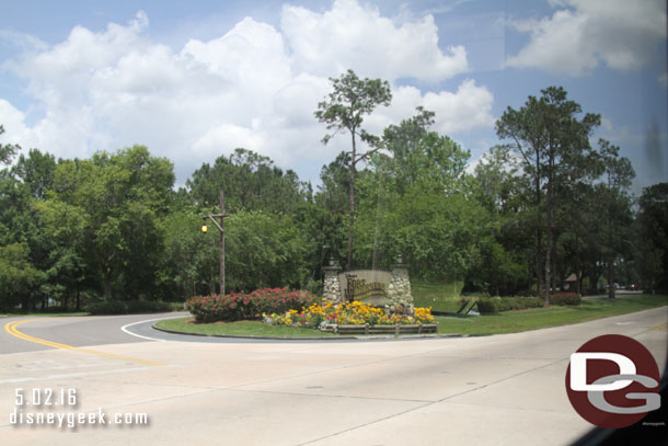 Passing Fort Wilderness on the bus.