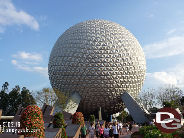 Entering Epcot.