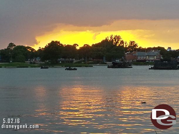 The sun was setting and the clouds building.  In the distance you could see lightning.  It was about 7:30pm