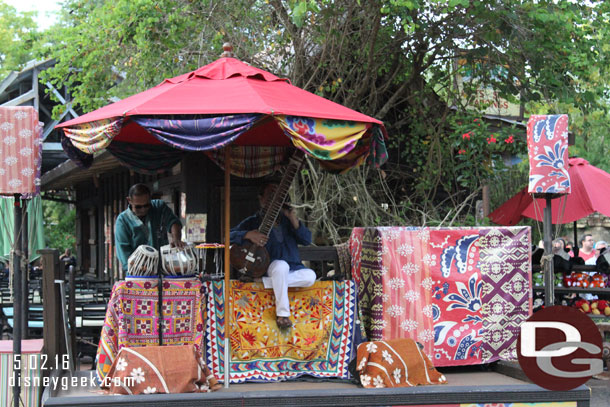 Chakranadi performing in Asia.  The group includes a Sitar and Tabla performer.