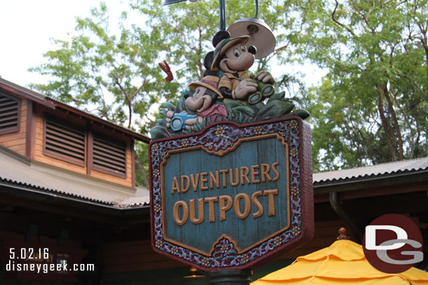 Passing the Adventurers Outpost (the meet and greet location).