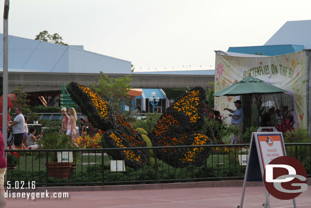 A butterfly topiary.