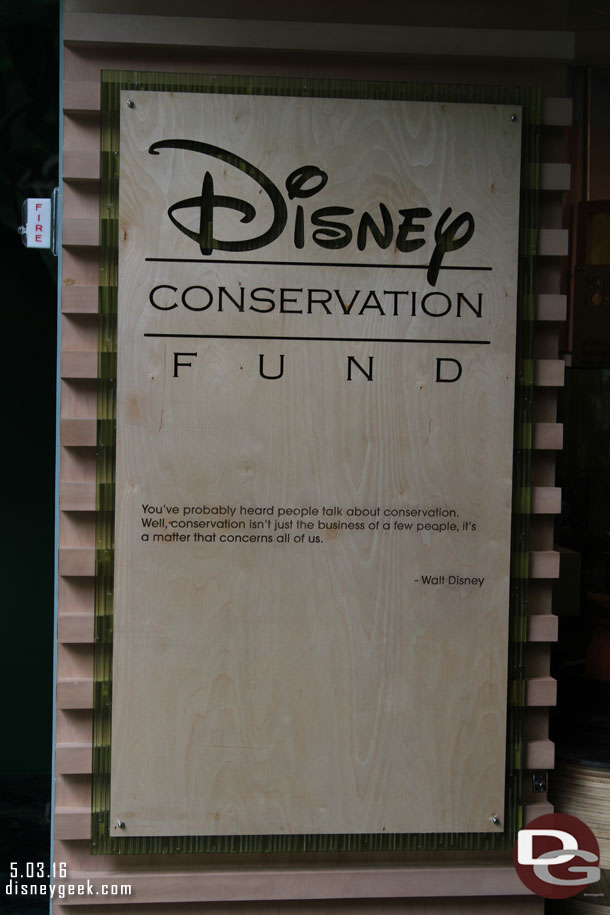 An area devoted to the Disney Conservation Fund showcasing some of the projects.