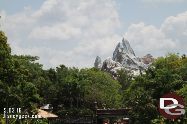 Everest in the distance.