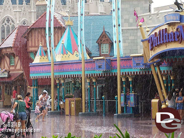 The rain did not slow these guests down.  Usually if you wait 5-10 minutes it blows through.  But guess they were in a hurry.