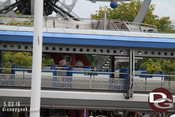 After several minutes you could see a group of cast members gathering at the controls.  