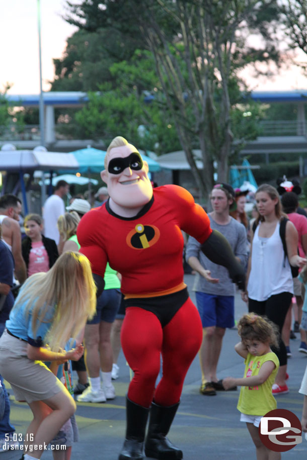 Mr. Incredible at the Incredibles Dance Party