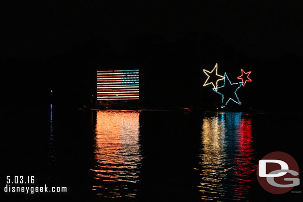 As we walked to the bus to end our day the Electrical Water Pageant was floating by.