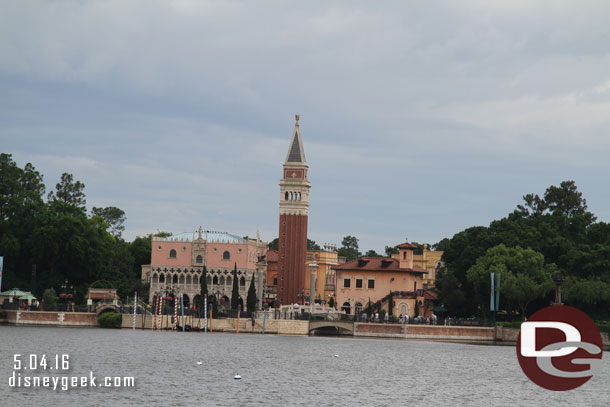 Italy across World Showcase Lagoon