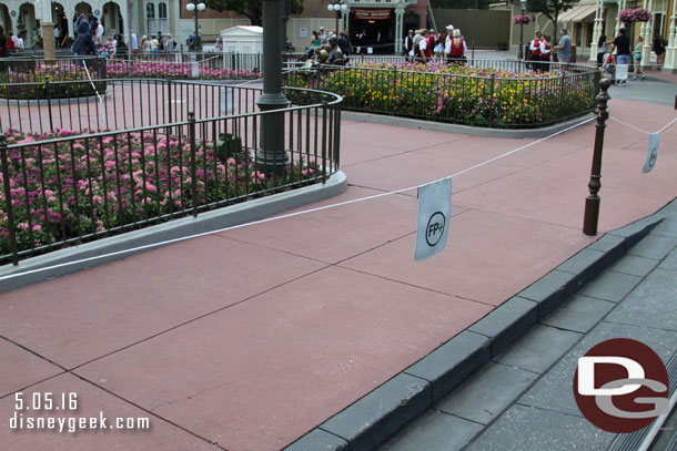 Still not a fan of FastPass+ taking over Town Square for parade viewing.  It is not the most welcoming sight to enter the park and see ropes and cast members keeping people out.