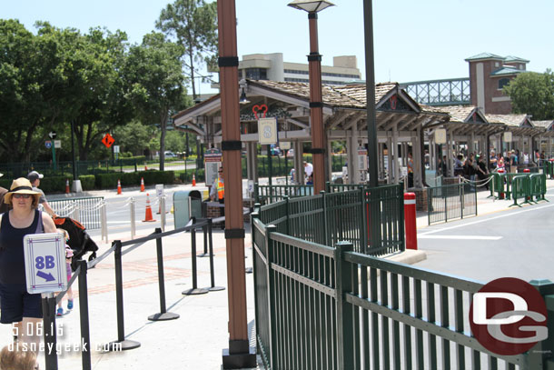 A look back at the bus stops.  They are a little confusing with at least two buses using each stop right now until the new stops open in June.