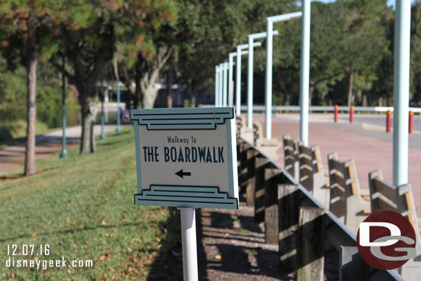 At 9:30 we were walking toward the Boardwalk to meet relatives for the morning.