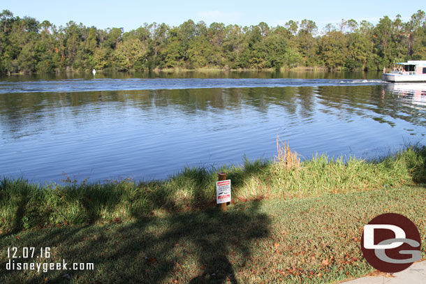 No barriers along the water way here, but there are warning signs now.