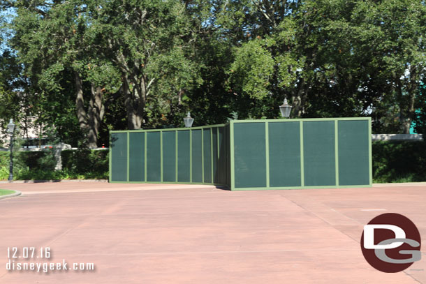 Some walls up at the International Gateway to Epcot.