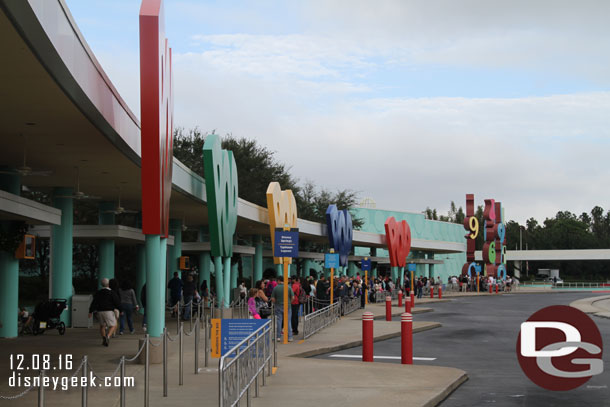 Approaching the bus stops at Pop Century just before 10am