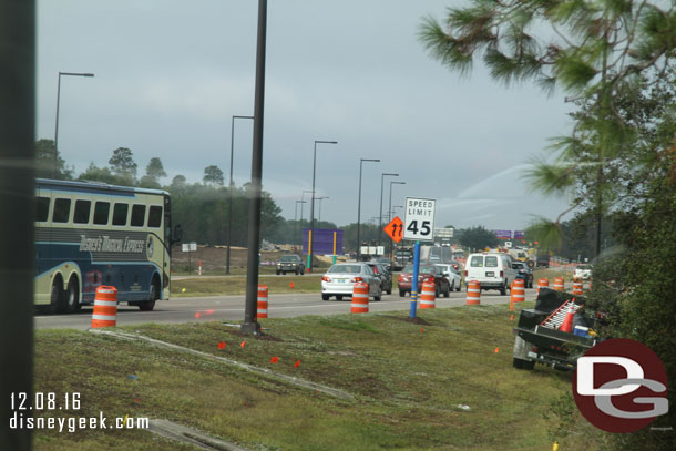On the road to the Magic Kingdom.  Seems every major road at WDW has construction going on.