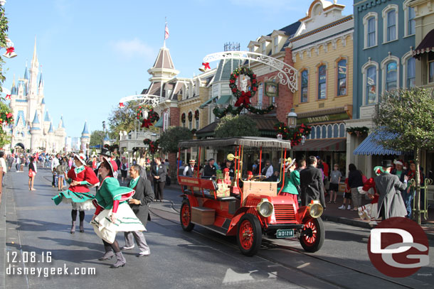 The Magic Kingdom Trolley show was using the red car today.