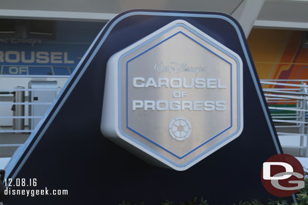 The Carousel of Progress has a new sign.  Seems like it belongs in Epcot of the 80s & 90s..  