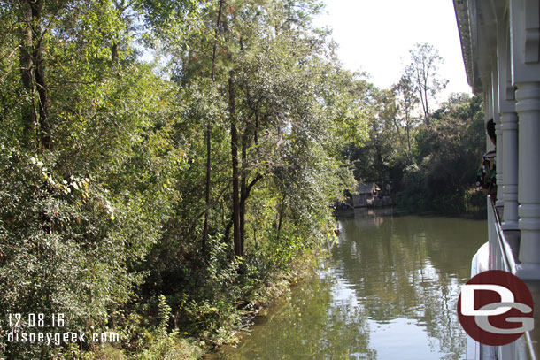 Looking up river.