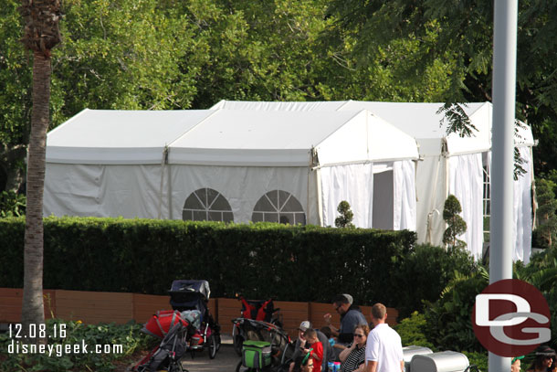 The rental cabanas/tents.