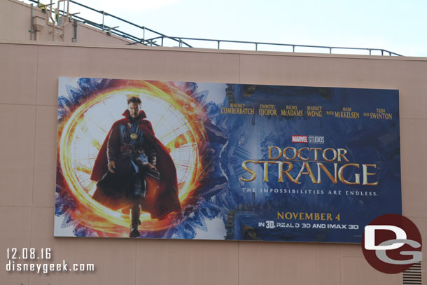 Current movie billboards on the Great Movie building.