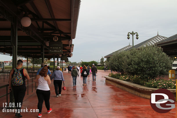 It was drizzling when we arrived at the Magic Kingdom.