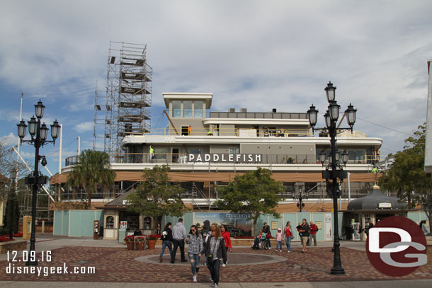 Paddlefish construction continues.