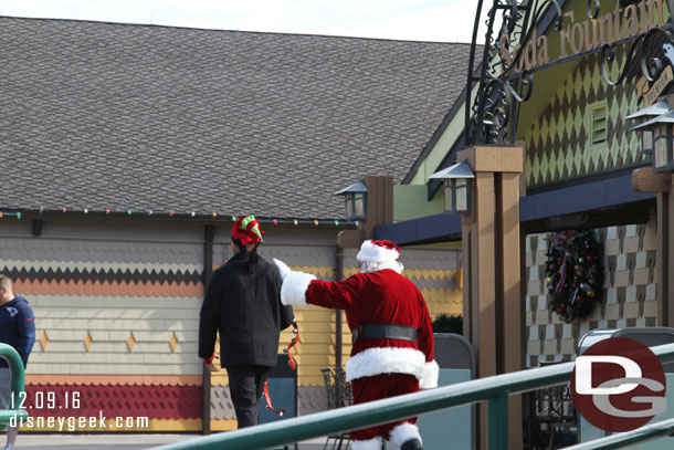 Spotted Santa going for a break.