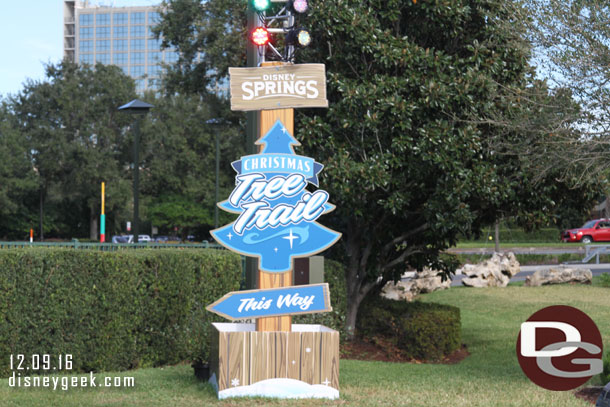 A Christmas Tree Trail was set up in the former Marketplace bus stop.