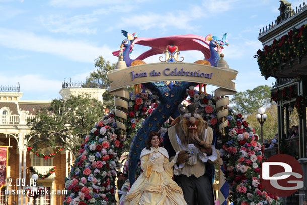 The Festival of Fantasy Parade was making its way around Town Square, so I was stuck unless I wanted to walk all the way around.