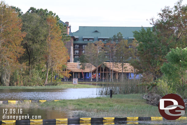 A look at the Copper Creek Villas & Cabins at Disneys Wilderness Lodge taking shape along the shores of Bay Lake.