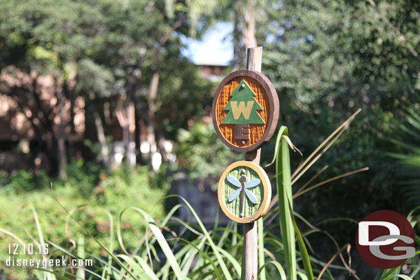 Wilderness Explorer markers near the Tree of Life.