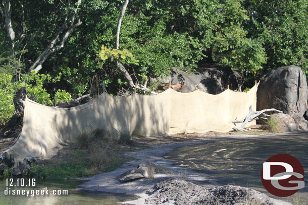 More barriers near the elephants