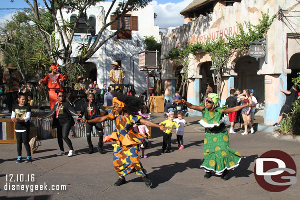 A street party going on as we walked by.