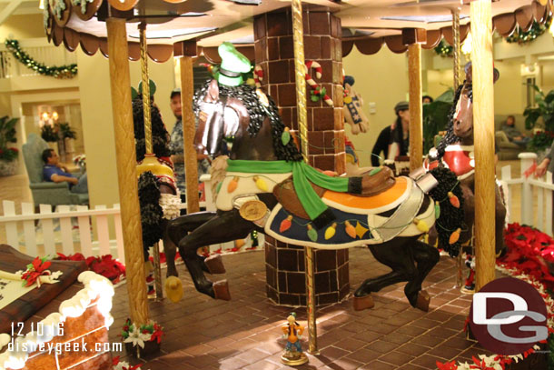 The carousel in the Beach Club lobby.