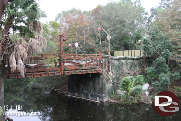 The view across the walkway of the new look for the bridge into Pandora.