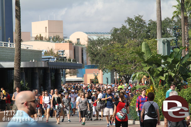 The crowds were picking up as the day went on.