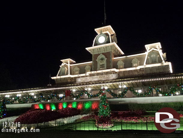 Inside the Magic Kingdom at 10:19pm.. plenty of time to spare before the 10:45pm Once Upon a Time.