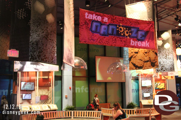 Inside only two exhibits remain open. The nano and Colortopia ones. 