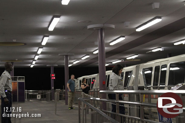 At the Transportation and Ticket Center at 10:09 as Wishes was underway.