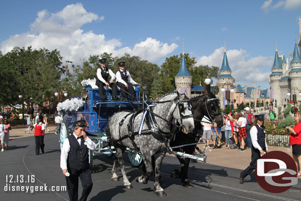 This horse drawn cart was in the hub.