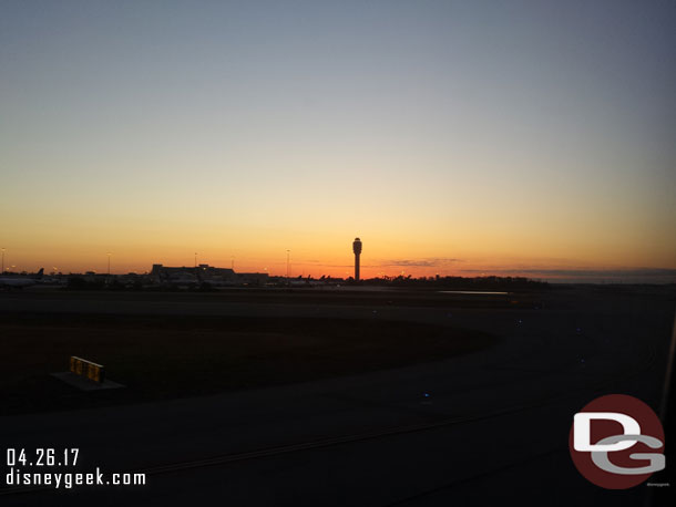 Arrived at Orlando International Airport as the sun was rising, just before 7am.