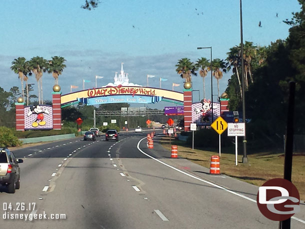 Arriving at WDW, 8:00am.