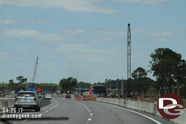 After checking to see if my room was ready (it was not) caught a bus to the Magic Kingdom.  Construction on World Drive as they are re-configuring the Magic Kingdom entrance