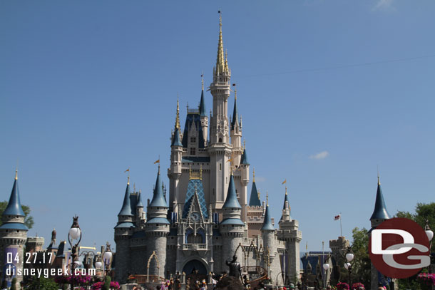 Cinderella Castle this morning.