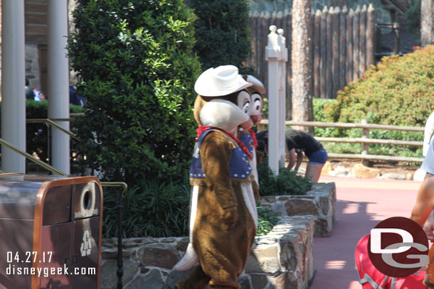 Chip and Dale out near the Diamond Horseshoe