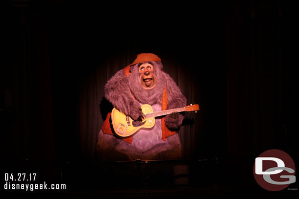 Big Al performing in the Country Bear Jamboree