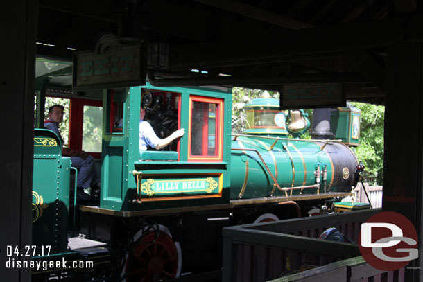 The Lilly Belle arriving in Frontierland.