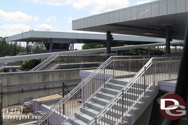 The work looks to be wrapped up at the Transportation and Ticket Center with all the emergency stairs now completed.